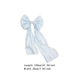 Maxbell 2 Pieces Satin Ribbons Gift Accessories Wide for Holiday Bridal Shower Party Blue