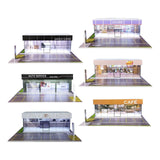 Maxbell 1/64 Model Car Display Case Ornament Micro Landscape Decor Miniature Scenery Service Center