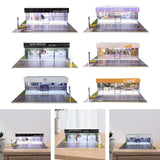 Maxbell 1/64 Model Car Display Case Ornament Micro Landscape Decor Miniature Scenery Service Center