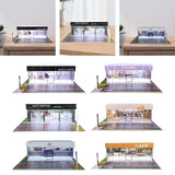 Maxbell 1/64 Model Car Display Case Ornament Micro Landscape Decor Miniature Scenery Service Center