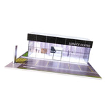 Maxbell 1/64 Model Car Display Case Ornament Micro Landscape Decor Miniature Scenery Service Center