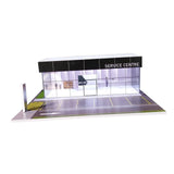 Maxbell 1/64 Model Car Display Case Ornament Micro Landscape Decor Miniature Scenery Service Center