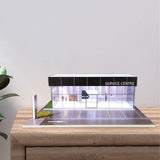 Maxbell 1/64 Model Car Display Case Ornament Micro Landscape Decor Miniature Scenery Service Center