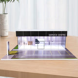 Maxbell 1/64 Model Car Display Case Ornament Micro Landscape Decor Miniature Scenery Service Center