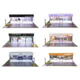 Maxbell 1/64 Model Car Display Case Ornament Micro Landscape Decor Miniature Scenery Service Center