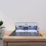 Maxbell 1/64 Model Car Display Case Ornament Micro Landscape Decor Miniature Scenery Milk Coffee Shop