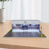 Maxbell 1/64 Model Car Display Case Ornament Micro Landscape Decor Miniature Scenery Milk Coffee Shop