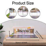 Maxbell 1/64 Model Car Display Case Ornament Micro Landscape Decor Miniature Scenery Hamburger Shop