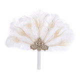 Maxbell Artificial Feather Fan Decorative Show Party Decor Guest Gift Bridal Costume