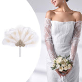 Maxbell Artificial Feather Fan Decorative Show Party Decor Guest Gift Bridal Costume