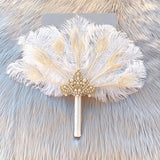Maxbell Artificial Feather Fan Decorative Show Party Decor Guest Gift Bridal Costume