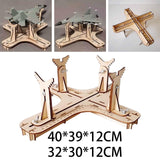 Maxbell Model Airplane Display Making Painting Tool Wood for Model Hobby Building 40cmx39cmx12cm