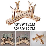 Maxbell Model Airplane Display Making Painting Tool Wood for Model Hobby Building 40cmx39cmx12cm