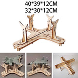 Maxbell Model Airplane Display Making Painting Tool Wood for Model Hobby Building 40cmx39cmx12cm