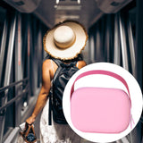 Maxbell Travel Makeup Bag Lightweight Small Tote Makeup Organizer Cosmetic Bag Women Pink