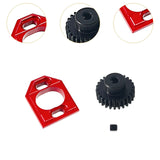 Maxbell Metal Motor Seat Easy to Install Lightweight 1:14 RC Car for 14301 14209 303 Red