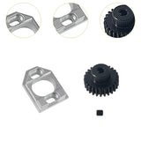 Maxbell Metal Motor Seat Easy to Install Lightweight 1:14 RC Car for 14301 14209 303 Silver