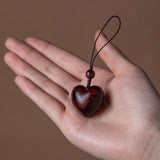 Maxbell Wood Phone Chain Birthday Gift Stylish Key Chain Decoration Hanging Ornament Heart Shaped