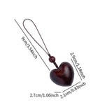 Maxbell Wood Phone Chain Birthday Gift Stylish Key Chain Decoration Hanging Ornament Heart Shaped