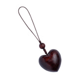 Maxbell Wood Phone Chain Birthday Gift Stylish Key Chain Decoration Hanging Ornament Heart Shaped