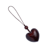 Maxbell Wood Phone Chain Birthday Gift Stylish Key Chain Decoration Hanging Ornament Heart Shaped