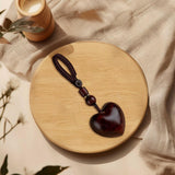 Maxbell Wood Key Chain Portable Housewarming Gift Minimalism Versatile Keyring Charm Heart Shaped