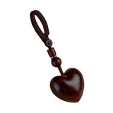 Maxbell Wood Key Chain Portable Housewarming Gift Minimalism Versatile Keyring Charm Heart Shaped