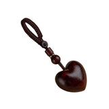 Maxbell Wood Key Chain Portable Housewarming Gift Minimalism Versatile Keyring Charm Heart Shaped