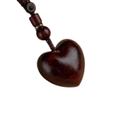 Maxbell Wood Key Chain Portable Housewarming Gift Minimalism Versatile Keyring Charm Heart Shaped
