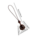 Maxbell Wood Phone Chain Birthday Gift Stylish Key Chain Decoration Hanging Ornament Cat Claw Shaped