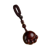 Maxbell Wood Key Chain Portable Housewarming Gift Minimalism Versatile Keyring Charm Cat Claw Shaped