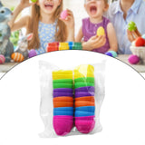 Maxbell Fillable Easter Eggs Toys Colorful Bright Party Favors for Office Home Event 12pcs Mixed Color