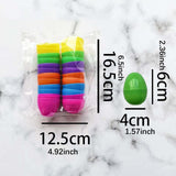 Maxbell Fillable Easter Eggs Toys Colorful Bright Party Favors for Office Home Event 12pcs Mixed Color