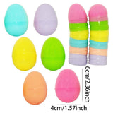 Maxbell Fillable Easter Eggs Toys Colorful Bright Party Favors for Office Home Event 12pcs Light Color