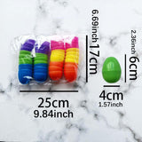 Maxbell Fillable Easter Eggs Toys Colorful Bright Party Favors for Office Home Event 24pcs
