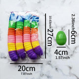 Maxbell Fillable Easter Eggs Toys Colorful Bright Party Favors for Office Home Event 50pcs