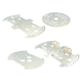 Maxbell Metal Smart Car Chassis Replacement Robot Car Accessories Lightweight Sturdy No motor hole 4WD