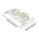 Maxbell Metal Smart Car Chassis Replacement Robot Car Accessories Lightweight Sturdy with motor hole 4WD