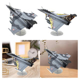 Maxbell 1/72 Rafale B Fighter Model Simulation with Display Stand for Home Shelf Bar gray