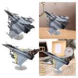 Maxbell 1/72 Rafale B Fighter Model Simulation with Display Stand for Home Shelf Bar gray