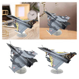 Maxbell 1/72 Rafale B Fighter Model Simulation with Display Stand for Home Shelf Bar gray