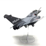 Maxbell 1/72 Rafale B Fighter Model Simulation with Display Stand for Home Shelf Bar gray
