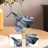 Maxbell 1/72 Rafale B Fighter Model Simulation with Display Stand for Home Shelf Bar gray