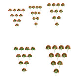 Maxbell 10 Pieces Miniature Trees Train Scenery DIY Crafts Railroad Artificial Trees 5.8cmx4.2cm
