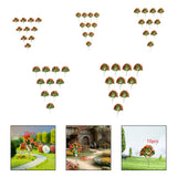Maxbell 10 Pieces Miniature Trees Train Scenery DIY Crafts Railroad Artificial Trees 5.8cmx4.2cm