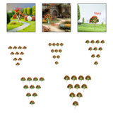 Maxbell 10 Pieces Miniature Trees Train Scenery DIY Crafts Railroad Artificial Trees 5.8cmx4.2cm