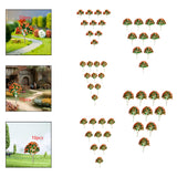 Maxbell 10 Pieces Miniature Trees Train Scenery DIY Crafts Railroad Artificial Trees 5.8cmx4.2cm