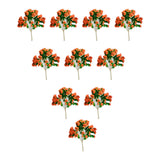 Maxbell 10 Pieces Miniature Trees Train Scenery DIY Crafts Railroad Artificial Trees 5.8cmx4.2cm
