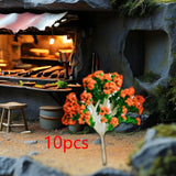 Maxbell 10 Pieces Miniature Trees Train Scenery DIY Crafts Railroad Artificial Trees 5.8cmx4.2cm