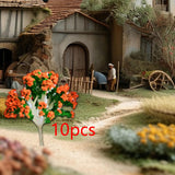 Maxbell 10 Pieces Miniature Trees Train Scenery DIY Crafts Railroad Artificial Trees 5.8cmx4.2cm